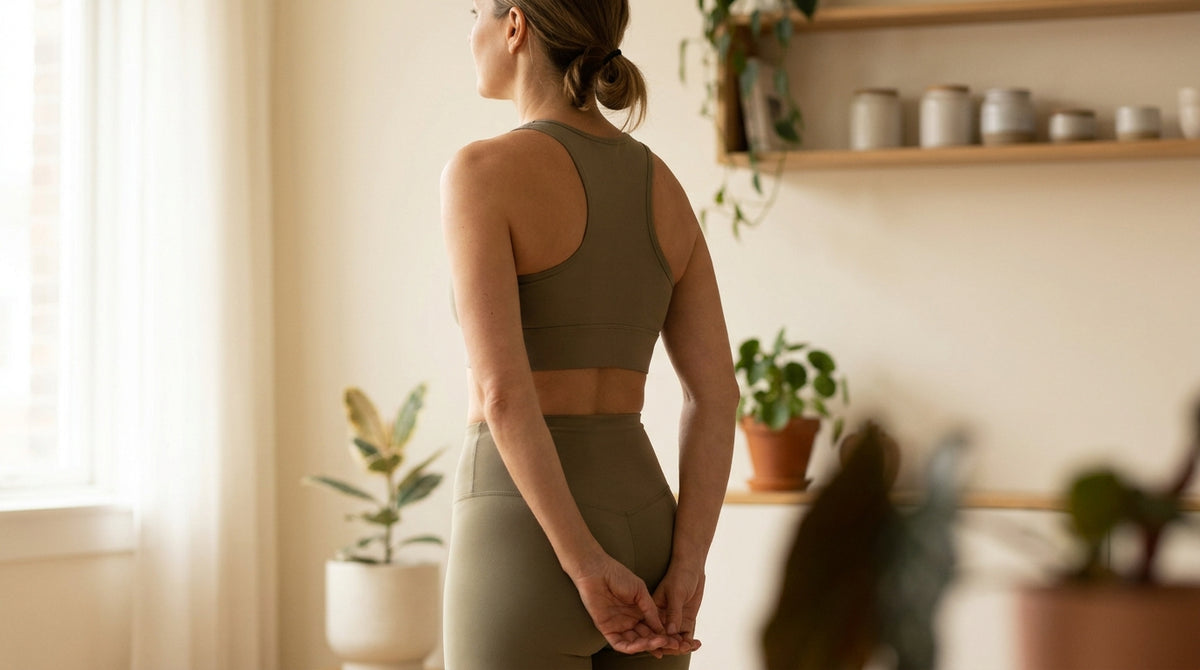 Woman with a toned waistline in soft natural light, representing non-surgical body contouring